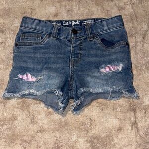Cat & Jack Women's Distressed Blue Jean Shorts